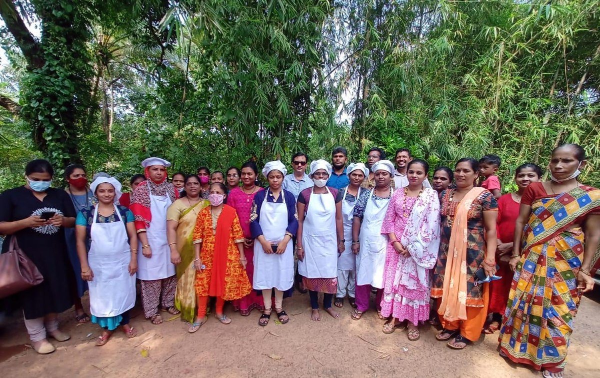 Self-help group members gathered at a village-level training session, Goa