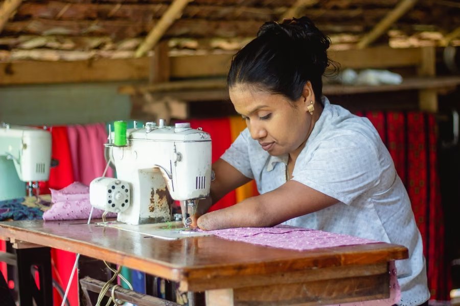 Women taking part in a skill development and gender inclusion programme