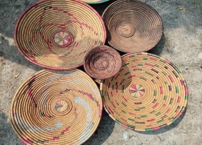 Handwoven decorative plates, a local product identified for livelihood generation in Uttar Pradesh